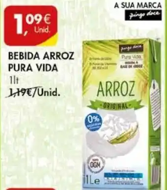 Bebida Arroz Pura Vida 1L