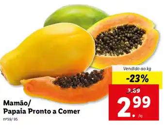 Lidl Mamão/ Papaia Prontos a Comer promoção