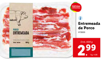 Lidl Entremeada de Porco 600g promoção