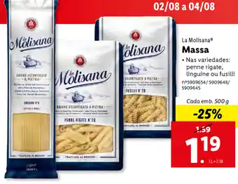 Lidl La Molisana Massa 500g promoção