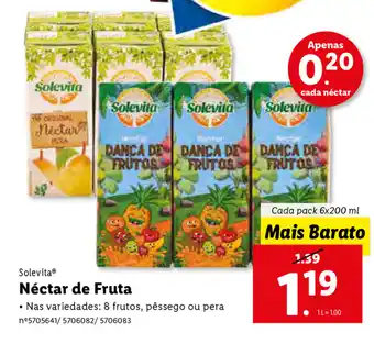 Lidl Silevita Néctar de Fruta 6 x 200ml promoção