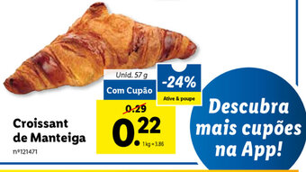 Lidl Croissant de manteiga 57g promoção