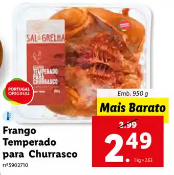 Lidl Frango Temperado para Churrasco 950g promoção