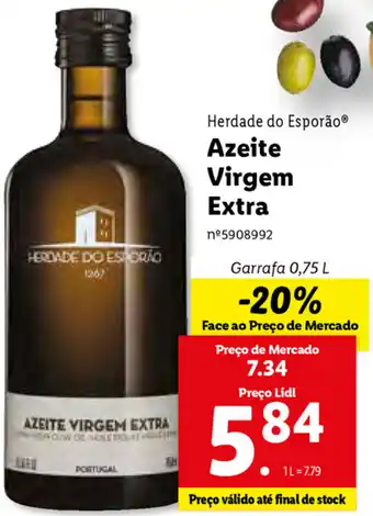 Lidl Herdade do Esporão Azeite Virgem Extra 0,75L promoção