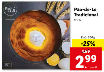 Lidl Pão-de-Ló Tradicional 600g promoção