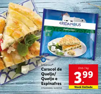 Lidl Eridanous Caracol de Queijo/Queijo e Espinafres 1kg promoção