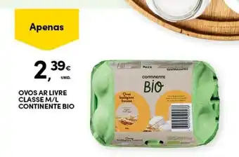Continente Ovos Ar Livre Classe M/L Continente Bio promoção