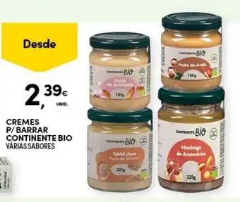 Continente Cremes p/ Barrar Continente Bio promoção
