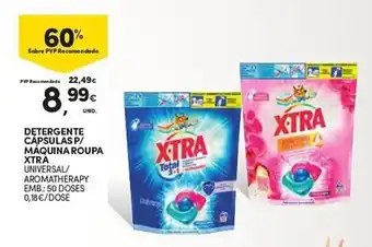 Continente Detergente Cápsulas p/ Máquina Roupa Xtra 50 doses promoção