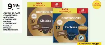 Continente Cápsulas Café Compativeis Máquina Continente Grazie Continente 48 cápsulas promoção