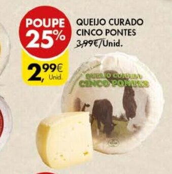 Pingo Doce Queijo Curado Cinco Pontes promoção