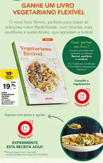Continente Livro Vegetariano Flexível Yämmi promoção