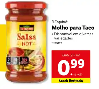 Lidl El Tequito Molho para Taco 215ml promoção