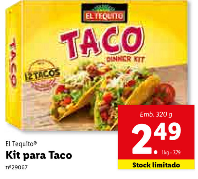 Promoção El Tequito Kit para Taco 320g em Lidl