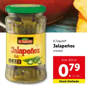 Lidl El Tequito Jalapeños 370ml promoção