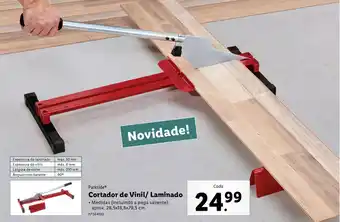 Lidl Parkside Cortador de Vinil/ Laminado 28,5x18,8x79,5cm promoção