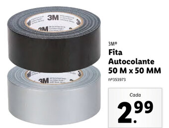 Lidl 3M Fita Autocolante 50m x 50mm promoção