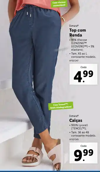Lidl Esmara Calças 36 ao 48 promoção