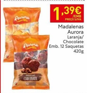 Recheio Madalenas aurora promoção
