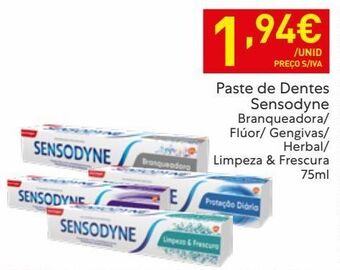 Recheio Pasta de dentes sensodyne promoção