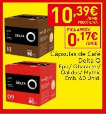 Recheio Cápsulas de café delta q promoção