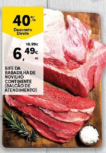 Continente Bife da Rabadilha de Novilho Continente promoção