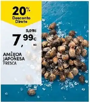 Continente Amêijoa Japonesa Fresca promoção