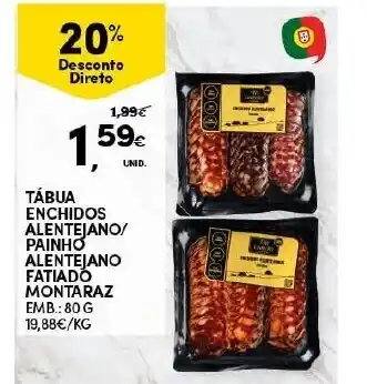 Continente Tábua Enchidos Alentejano/ Painho Alentejano Fatiado Montaraz 80g promoção