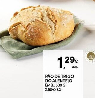 Continente Pão de Trigo do Alentejo 500g promoção