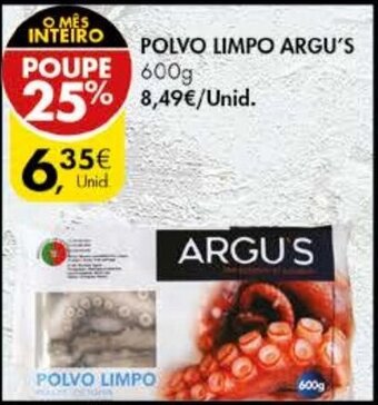 Pingo Doce Polvo Limpo Argu's 600g promoção
