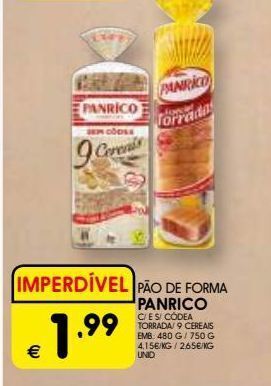 Pão de forma panrico