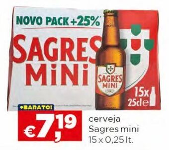 Cerveja sagres mini