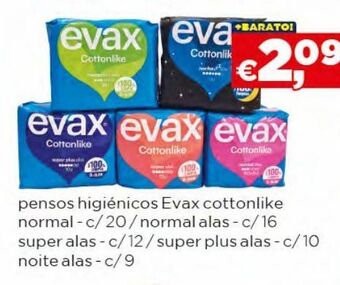 Bolama Absorvente evax promoção