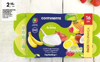 Continente Iogurte Aroma Continente Poupança 16x125g promoção