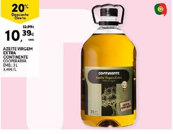 Azeite Virgem Extra Continente 3L