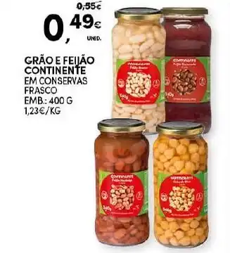Continente Grão e Feijão Continente 400g promoção