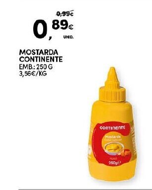 Mostarda Continente 250g