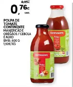 Continente Polpa de Tomate Continente 500g promoção