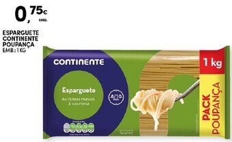 Continente Esparguete Continente Poupança 1kg promoção