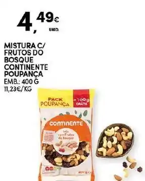 Mistura C/ Frutos do Bosque Continente Poupança 400g