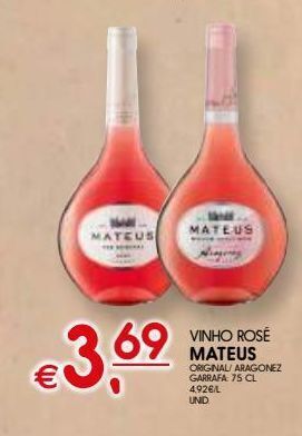 Vinho rosé mateus