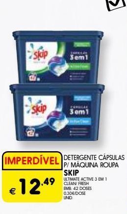 Detergente em cápsulas skip