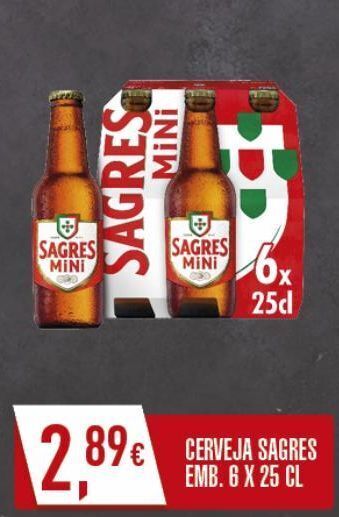 Miranda Supermercados Cerveja sagres mini promoção