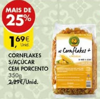 Cornflakes S/ Açúcar Cem Porcento 350g