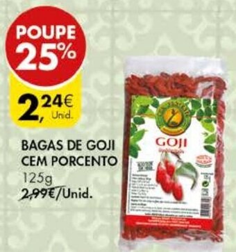 Bagas de Goji Cem Porcento 125g