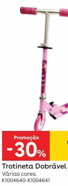 Trotineta dobrável rosa