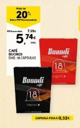 Continente Café Buondi 18 cápsulas promoção