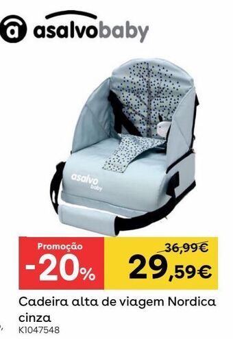 Toys R Us Asalvo - cadeira alta de viagem nordica cinza promoção