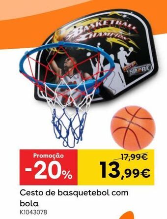 Sun & sport - cesto de basquetebol com bola