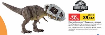 Jurassic world - figura dinossauro t-rex passo e ataque